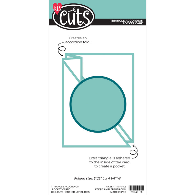KIS Cuts - Metal Die - Triangle Accordion Pocket Card