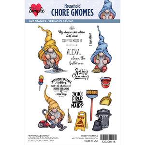 Chore Gnomes - Collection Stamp - Spring Cleaning 6x8