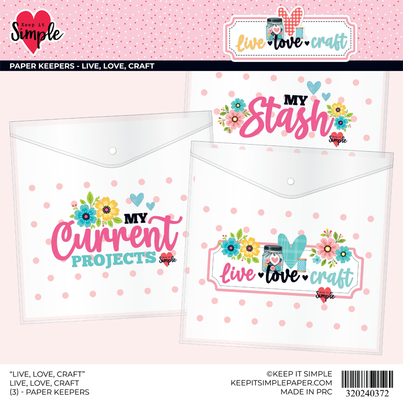 Paper Keepers - Live, Love, Craft - - 12.6" x 12.6" - 3 Pack
