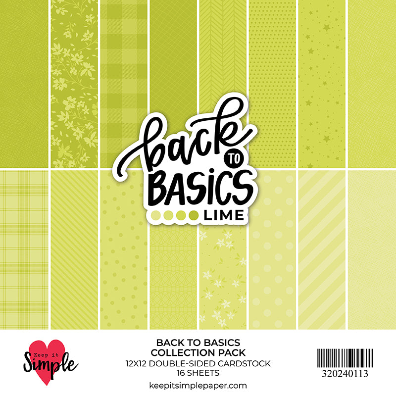 Back To Basics - 12x12 Paper - Lime