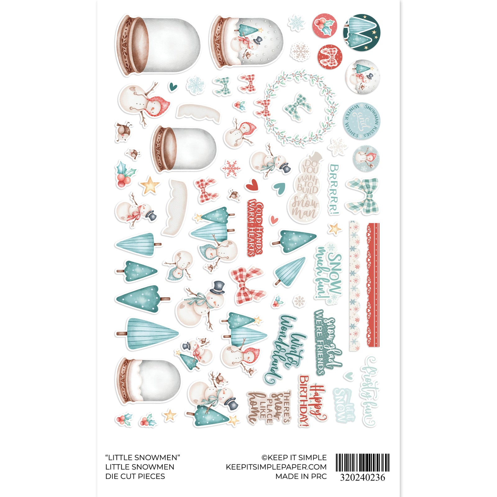 Little Snowmen - Die Cut Pieces