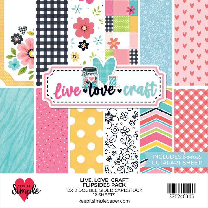 Live, Love, Craft Flipsides Pack – 12x12