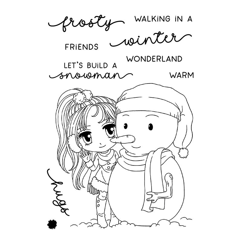 Art By Mi Ran - Stamp - Hello Mr. Snowman
