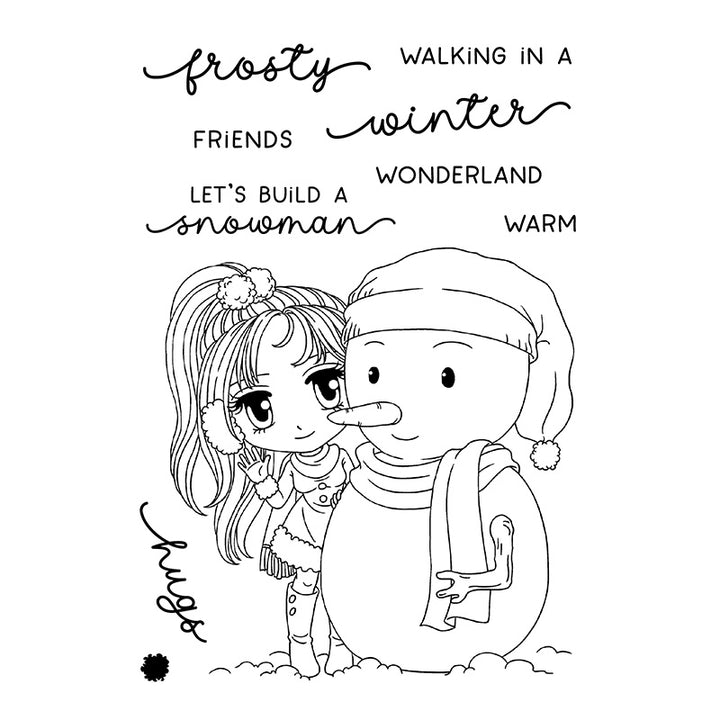 Art By Mi Ran - Stamp - Hello Mr. Snowman