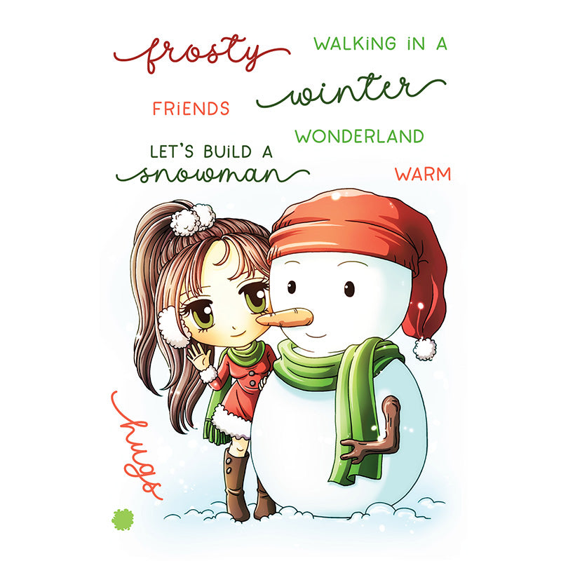Art By Mi Ran - Stamp - Hello Mr. Snowman
