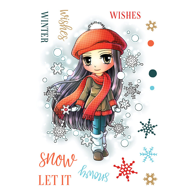 Art By Mi Ran - Stamp - Suzie Snowflakes
