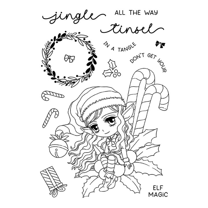 Art By Mi Ran - Stamp - Candy Cane Magic