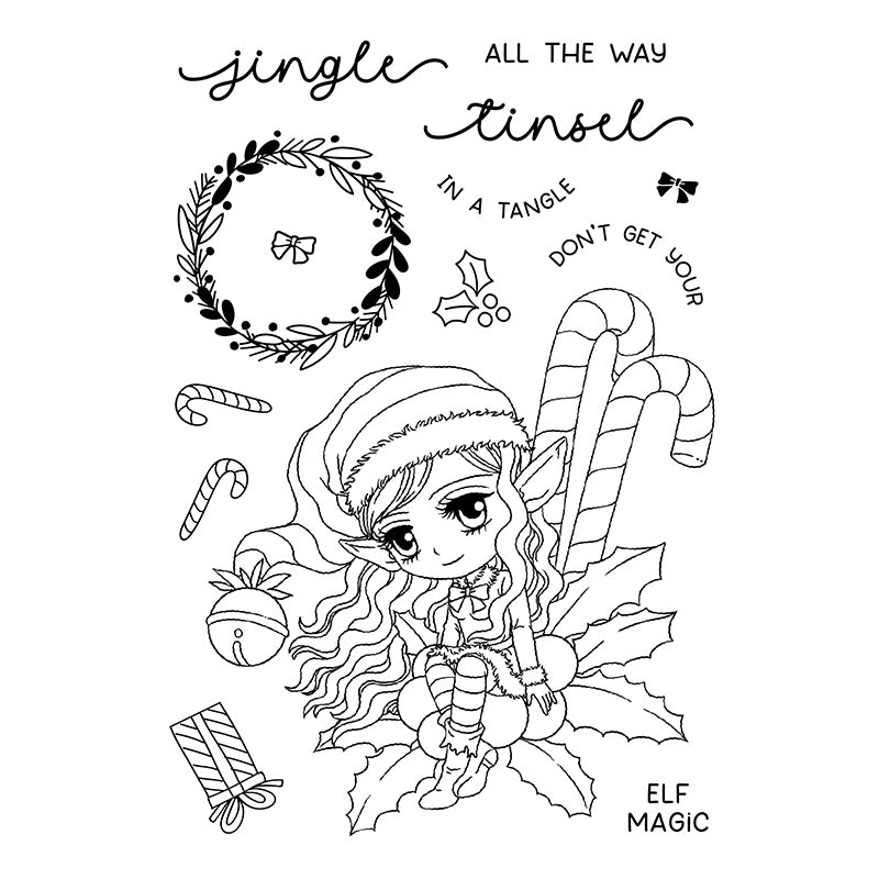 Art By Mi Ran - Stamp - Candy Cane Magic