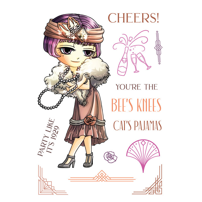 Art By Mi Ran - Stamp - Flapper Party
