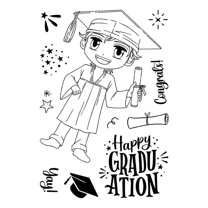 Art By Mi Ran - Stamp - Graduating Gordon