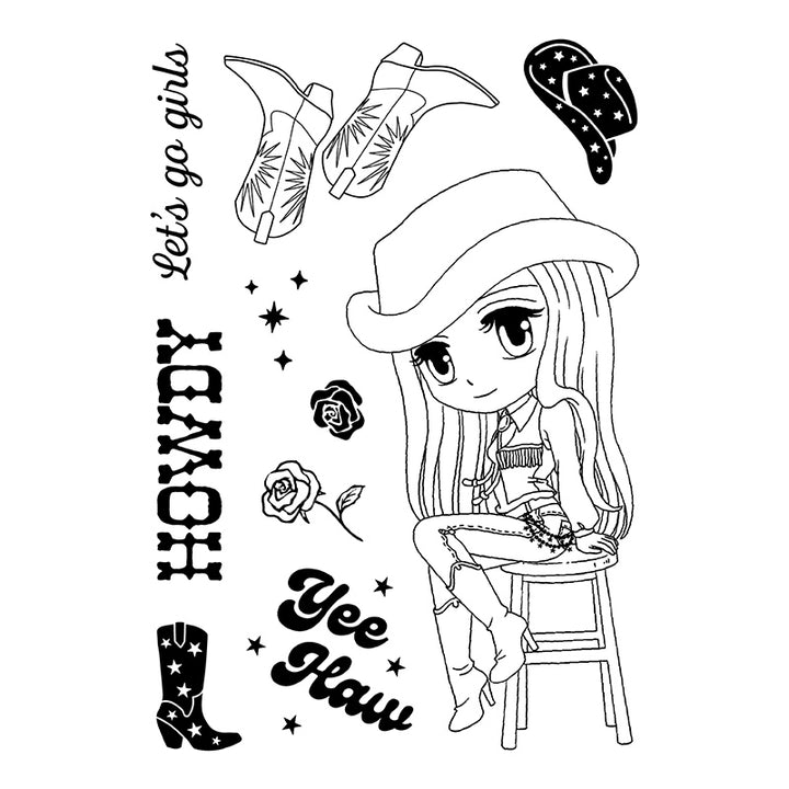 Art By Mi Ran - Stamp - Cowgirl Bonnie