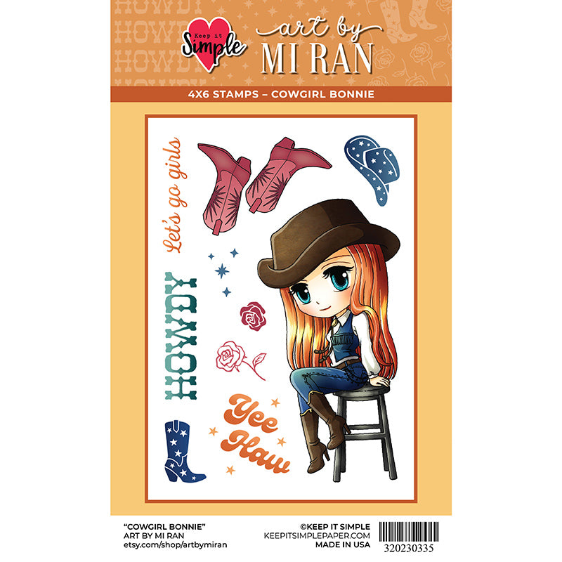 Art By Mi Ran - Stamp - Cowgirl Bonnie