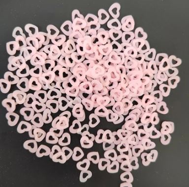 Polymer Clay - Open Heart Pink