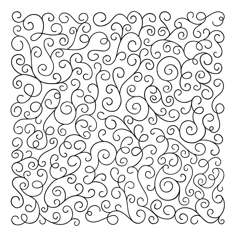Background Stamp - Swirly Swirls 6x6