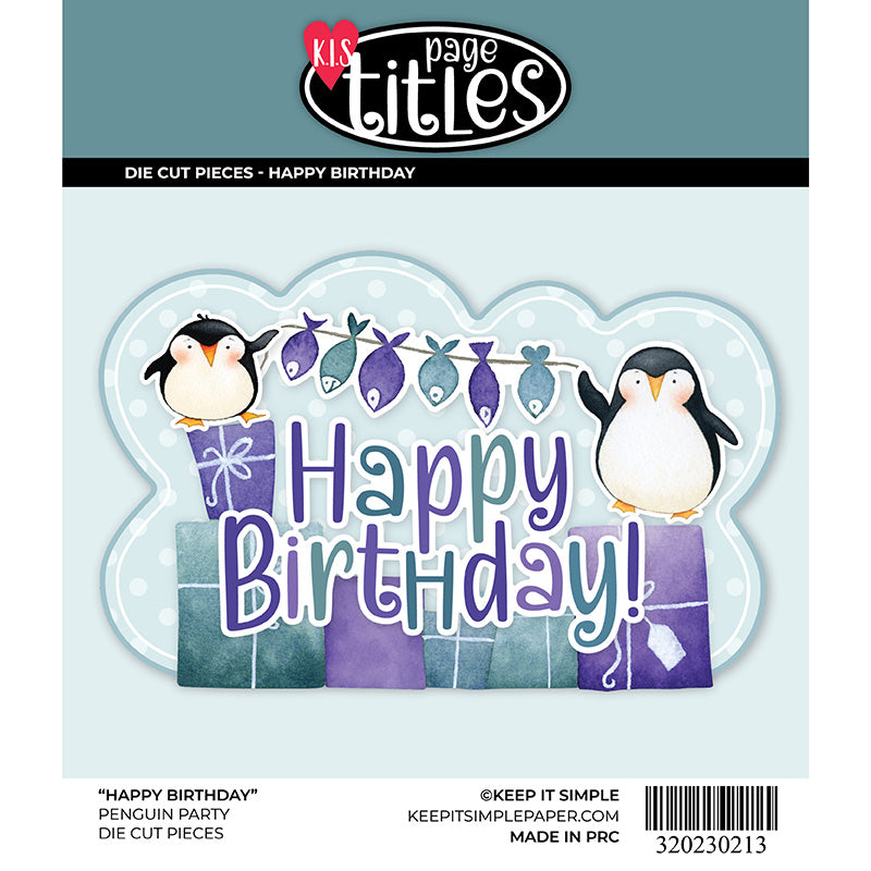 Penguin Party - Page Title - Happy Birthday