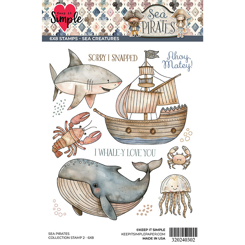 Sea Pirates - Collection Stamp 6x8 - Sea Creeatures - Releases August 7th