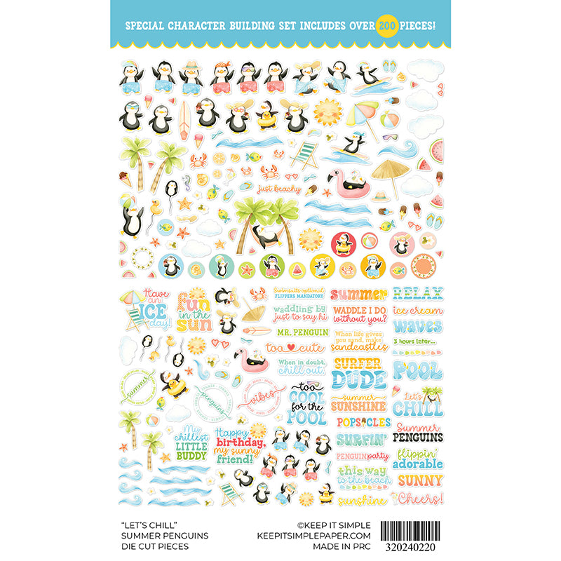 Summer Penguin - Die Cut Pieces