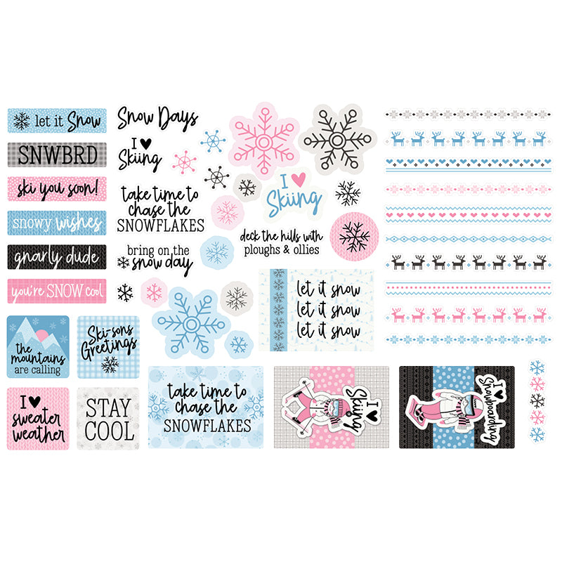 Ski Resort - Die Cut Pieces - Sentiments