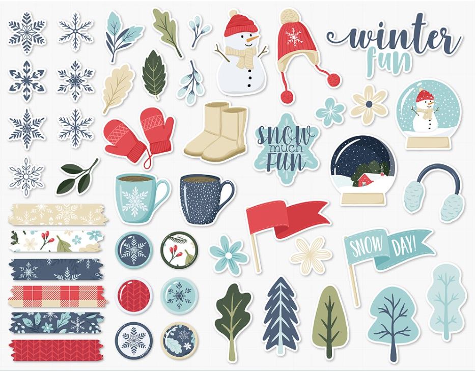 Snow Day - Die Cut Pieces - Snow Day