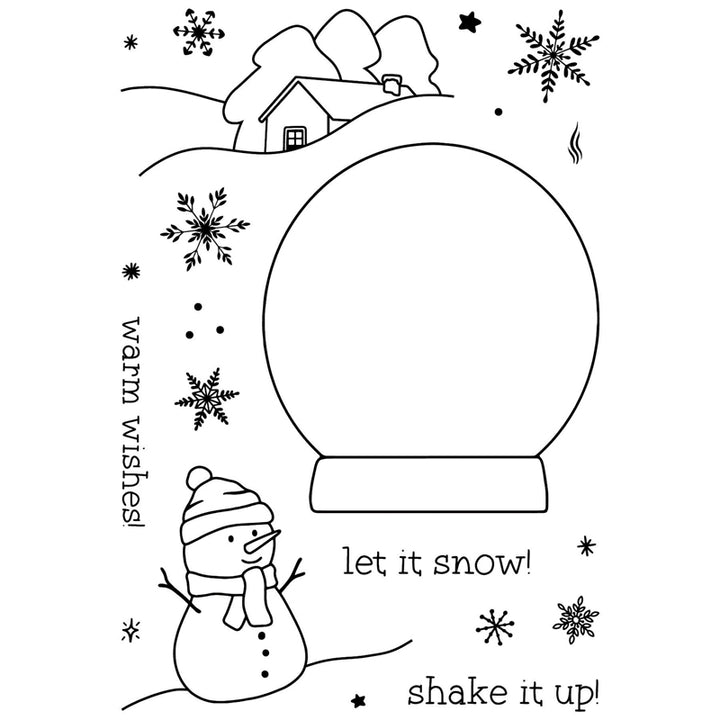 Snow Day - Collection Stamp - Snow Globe 4x6