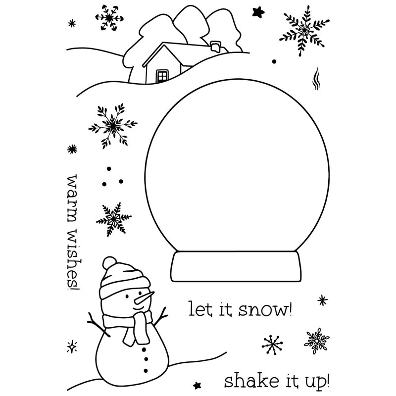 Snow Day - Collection Stamp - Snow Globe 4x6