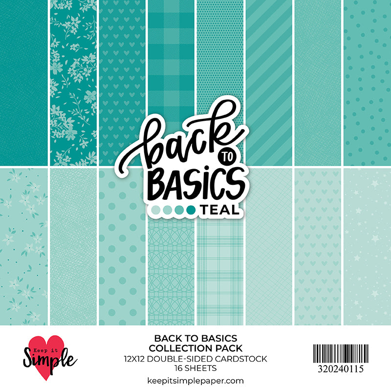 Back To Basics - 12x12 Paper - Teal - Coming Soon