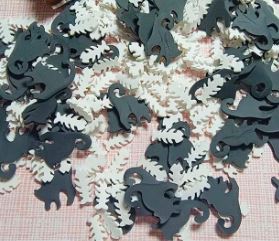 Polymer Clay - White Fish Bone & Cats