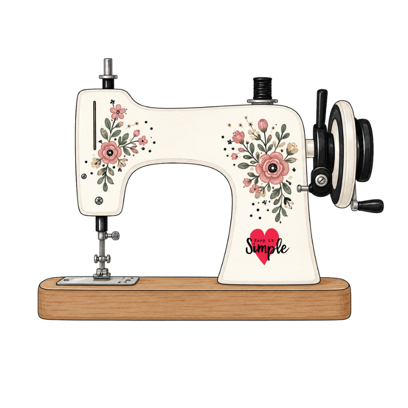 KIS Sticker - Vintage Sewing Machine - Die Cut Vinyl Sticker