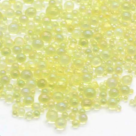 Beads - 2mm - Caviar Glass - Yellow