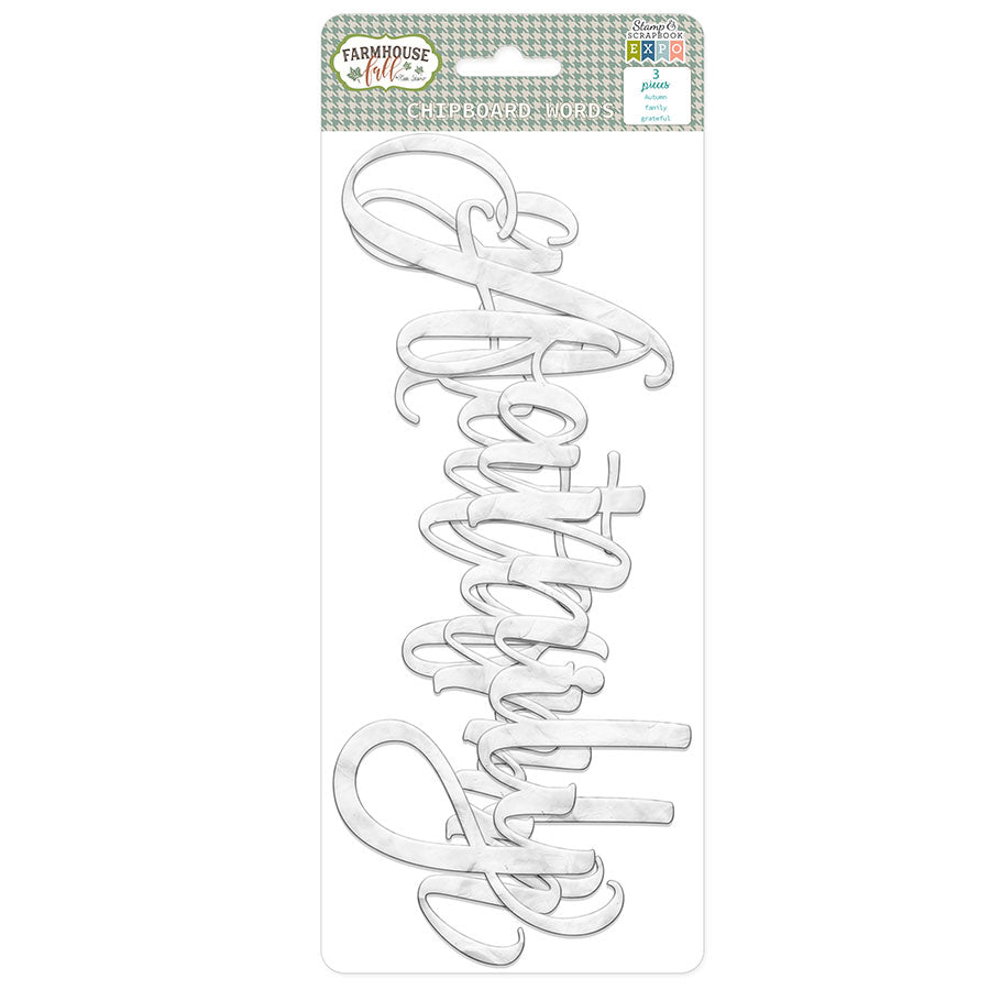 Farmhouse Fall - Chipboard Words