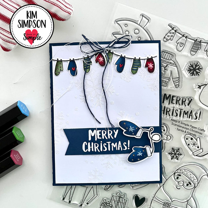 Scandinavian Christmas - Santa &amp; Friends - Outline Dies