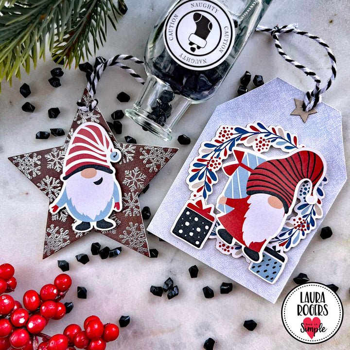 Scandinavian Christmas - Gnomes - 6x8 Stamp