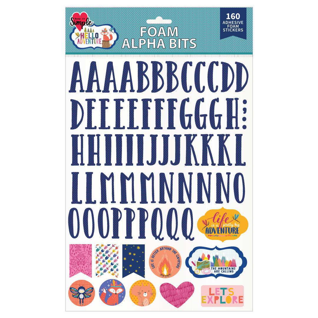 Hello Adventure Foam Alpha Bits Stickers