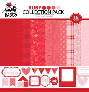Back To Basics Ruby Collection - 12x12 Paper Pack