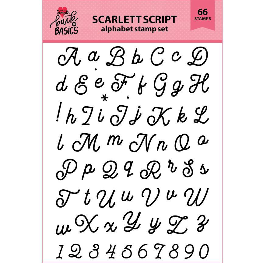Back To Basics 6x8 Scarlett Script Alphabet Stamp Set
