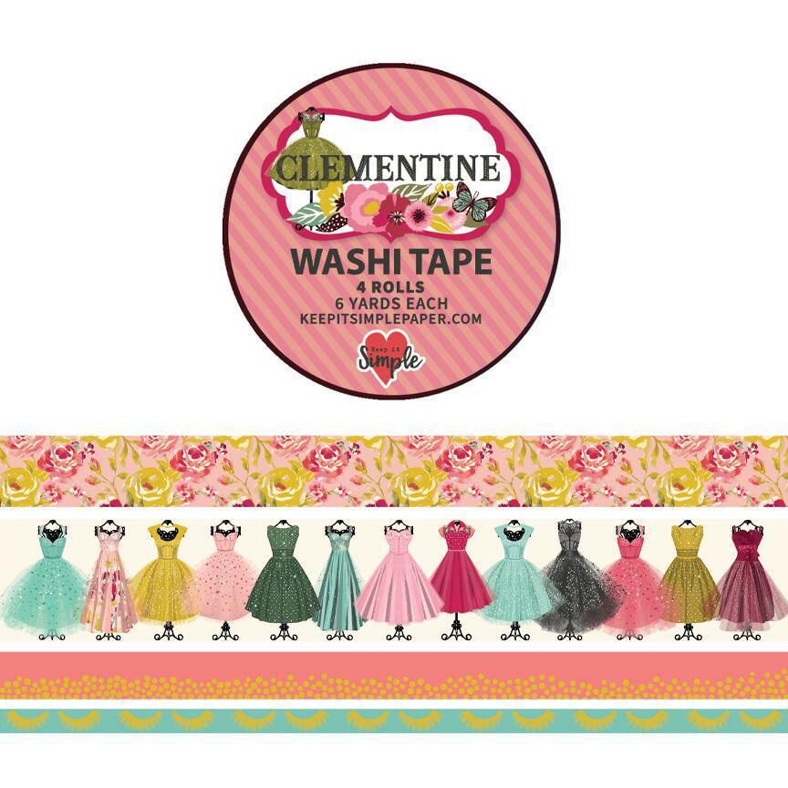 Clementine - Washi Tape - 4 Pack