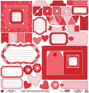 Back To Basics Ruby Collection - 12x12 Paper Pack
