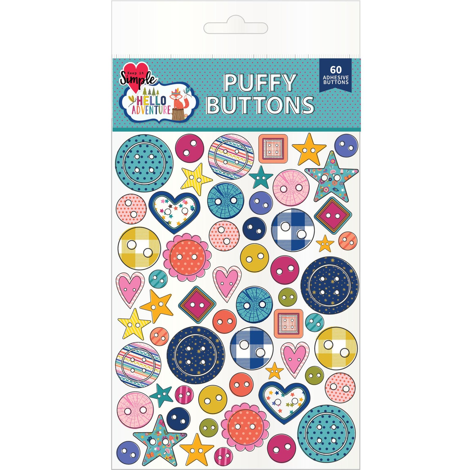 Hello Adventure Puffy Sticker Buttons