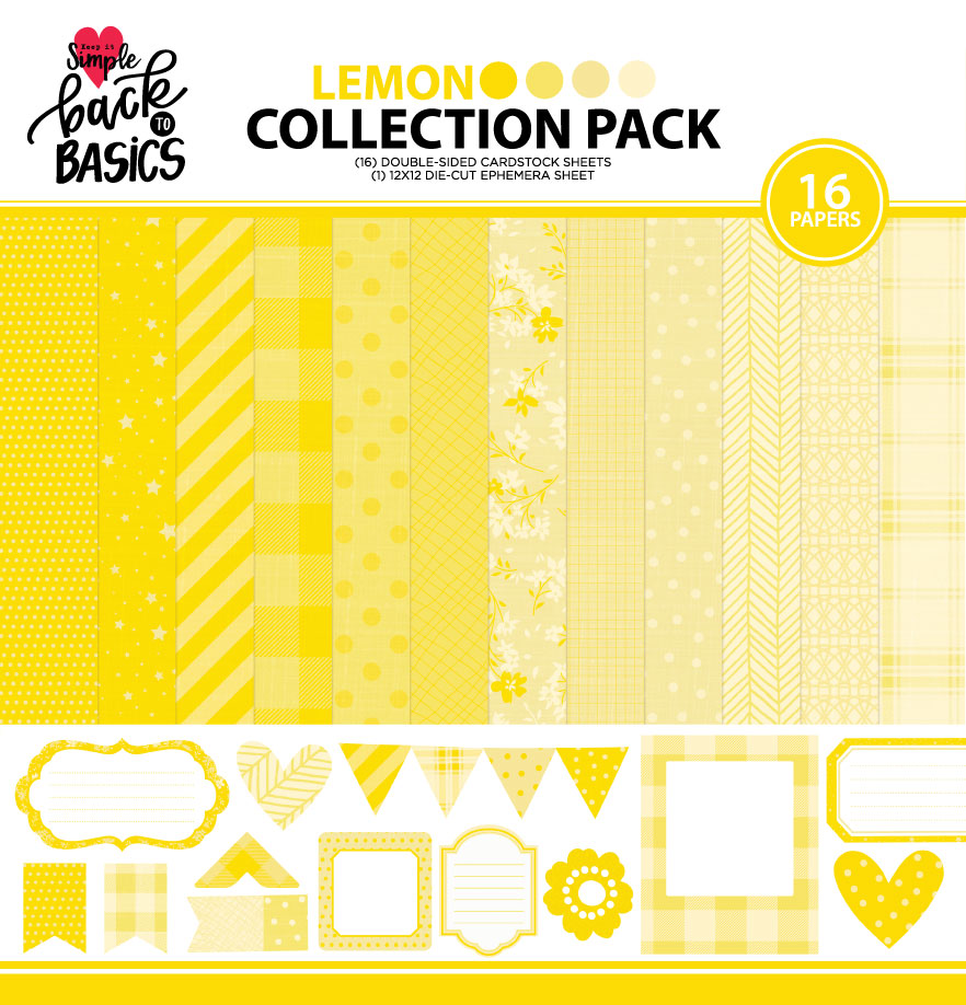Back To Basics Lemon Collection - 12x12 Paper Pack