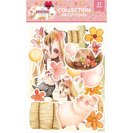 Little Cowgirl Birthday - Die Cut Pieces - Back in Stock Soon!
