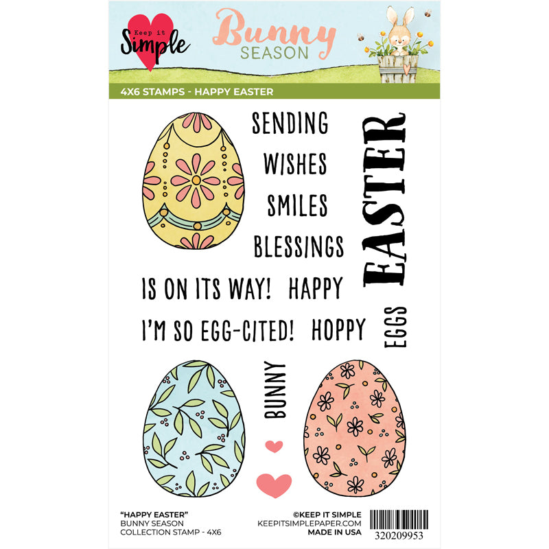 Bunny Season - Collection Stamp - 4x6 Easter Egg