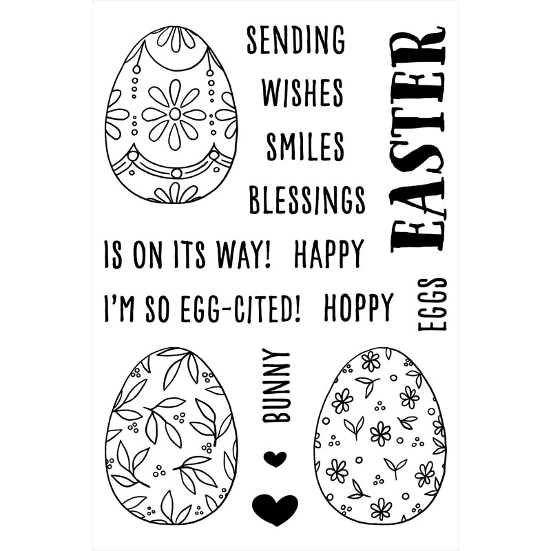 Bunny Season - Collection Stamp - 4x6 Easter Egg