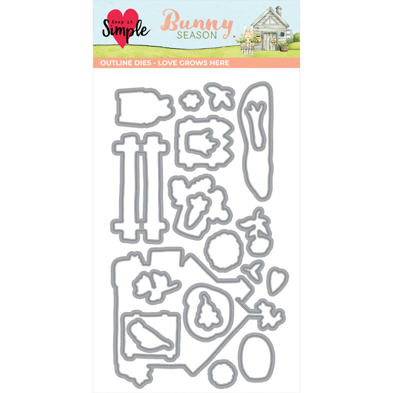 Bunny Season - Outline Die - Love Grows Here