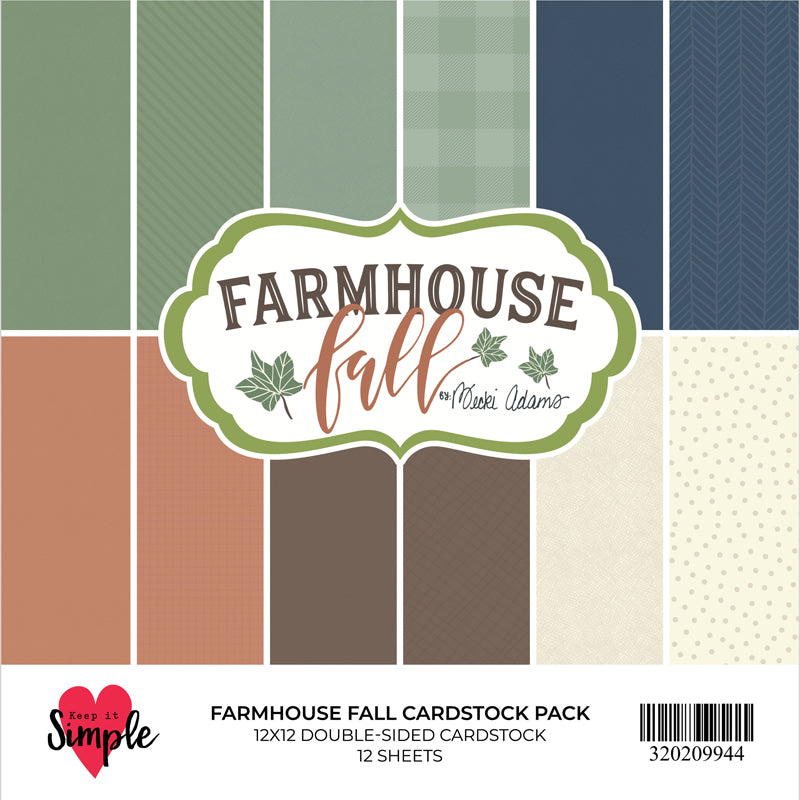 Farmhouse Fall - Cardstock Pack - 12x12 - Keep It Simple Paper Crafts