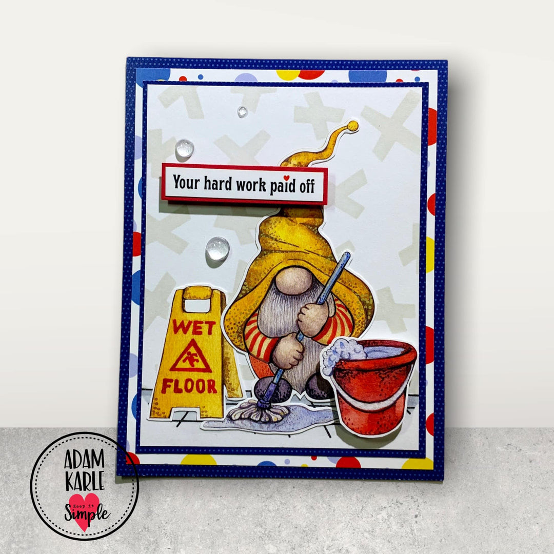 Chore Gnomes - Collection Stamp - Spring Cleaning 6x8