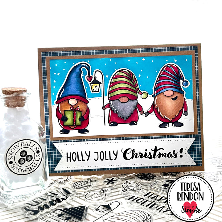 Scandinavian Christmas - Gnomes - Outline Dies