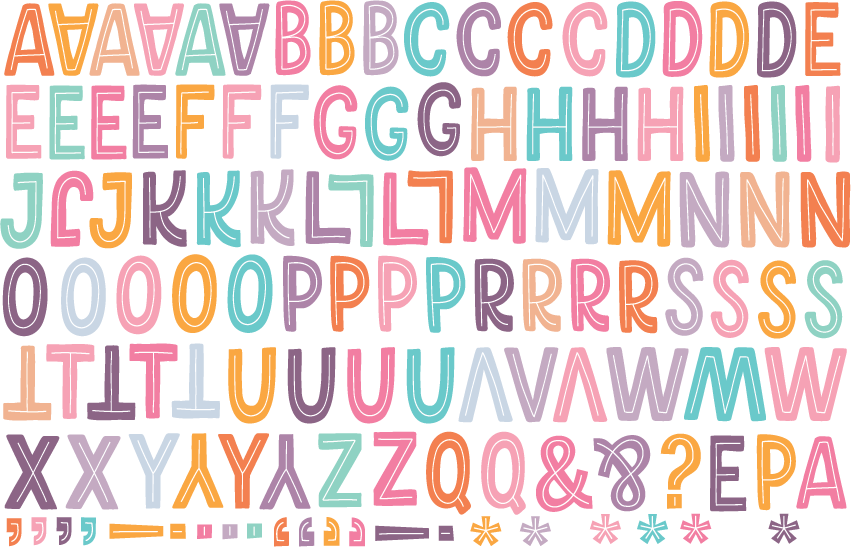 Pajama Party - Die Cut Pieces - Alphabits