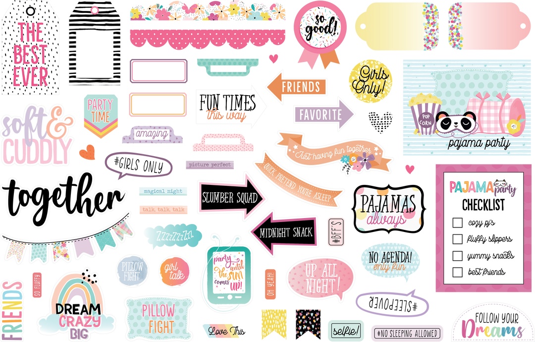 Pajama Party - Die Cut Pieces - Cards &amp; Ephemera