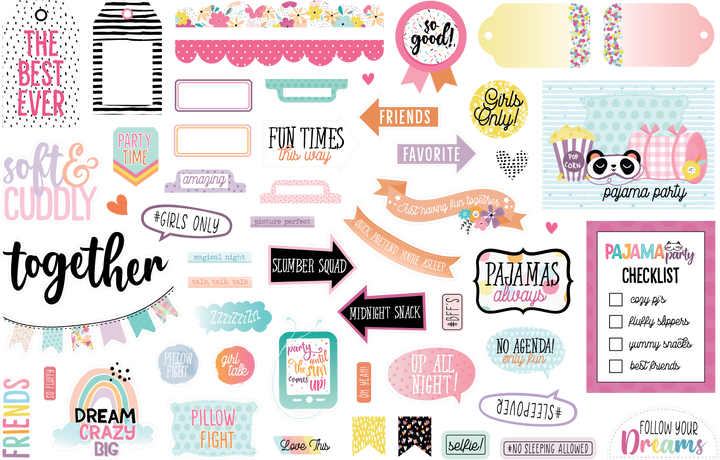 Pajama Party - Die Cut Pieces - Cards &amp; Ephemera