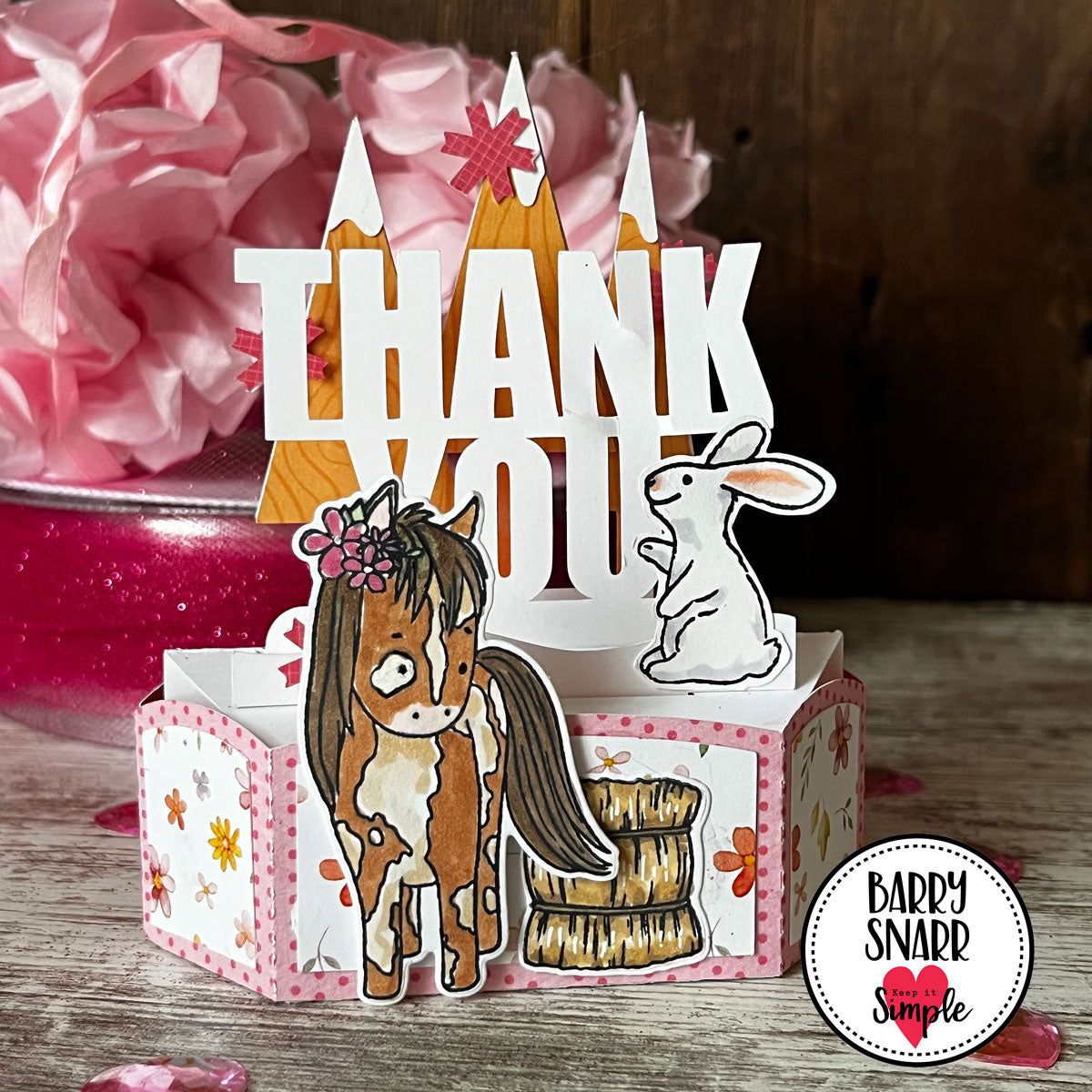 Little Cowgirl Birthday - Party Animals Stamp - 6x8